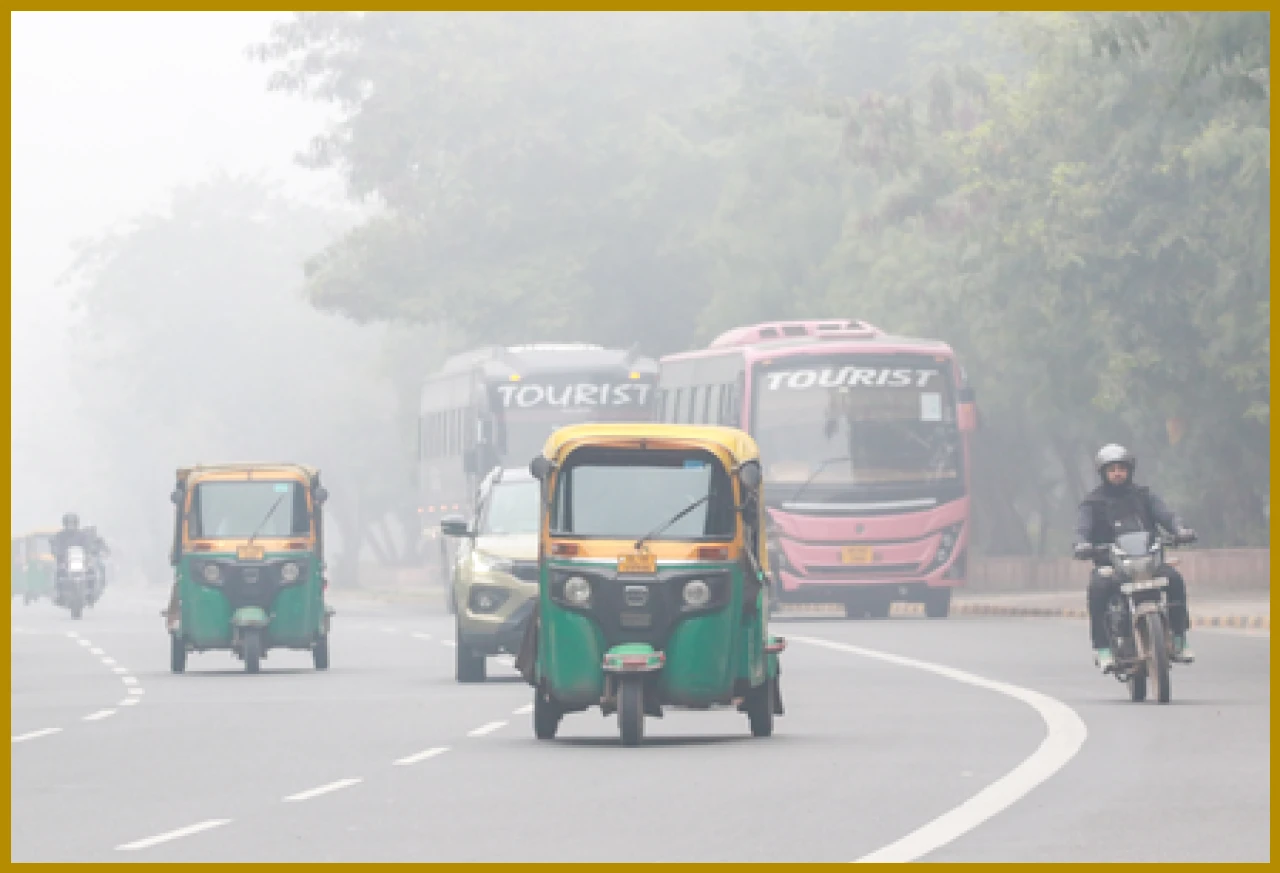 Dense Fog Disrupts Daily Life in Delhi on February Morning