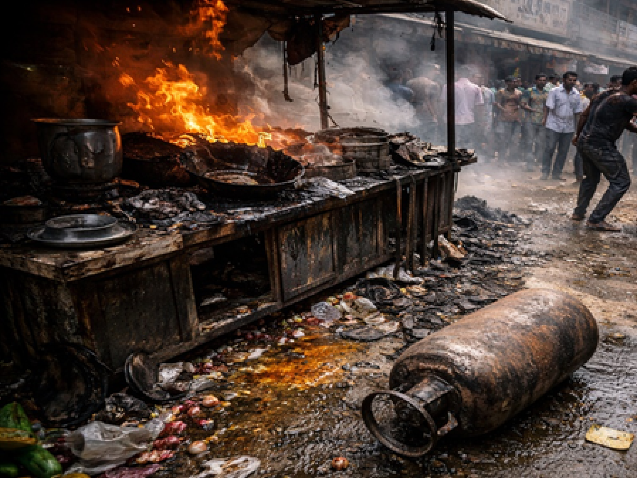 LPG Cylinder Explosion Injures 11 in Bihar Market LPG Cylinder Explosion Injures 11 in Bihar Market