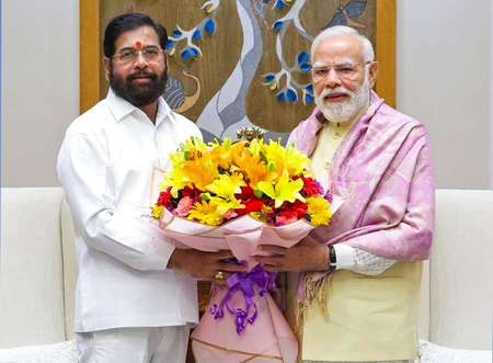PM Modi Wishes Maharashtras Eknath Shinde a Happy Birthday